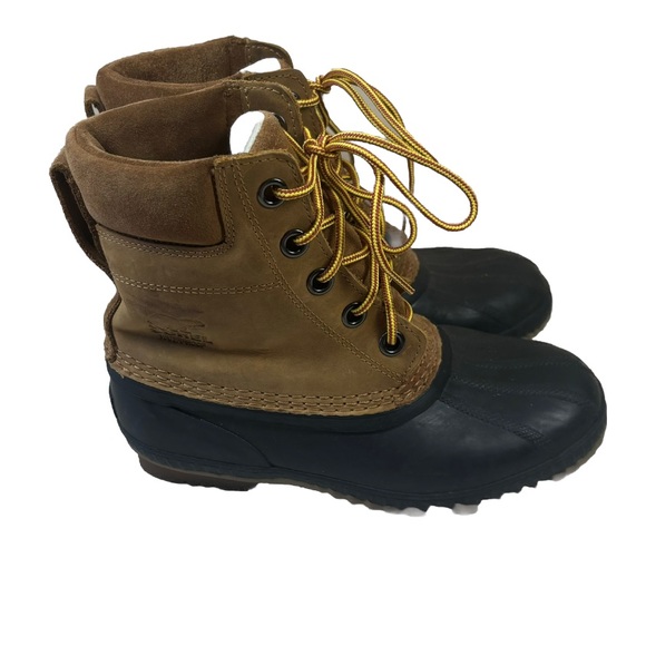 Sorel Shoes - Sorel Cheyenne Waterproof Leather Duck Snow Boots Brown Men’s Size 5 Women’s 7